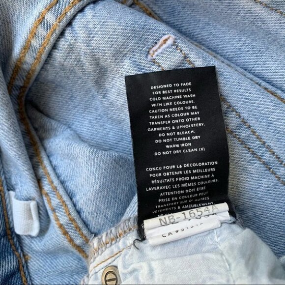 Free people Neon Blonde Strutt Denim Mini Skirt Distressed High Waist Light wash - Picture 13 of 16